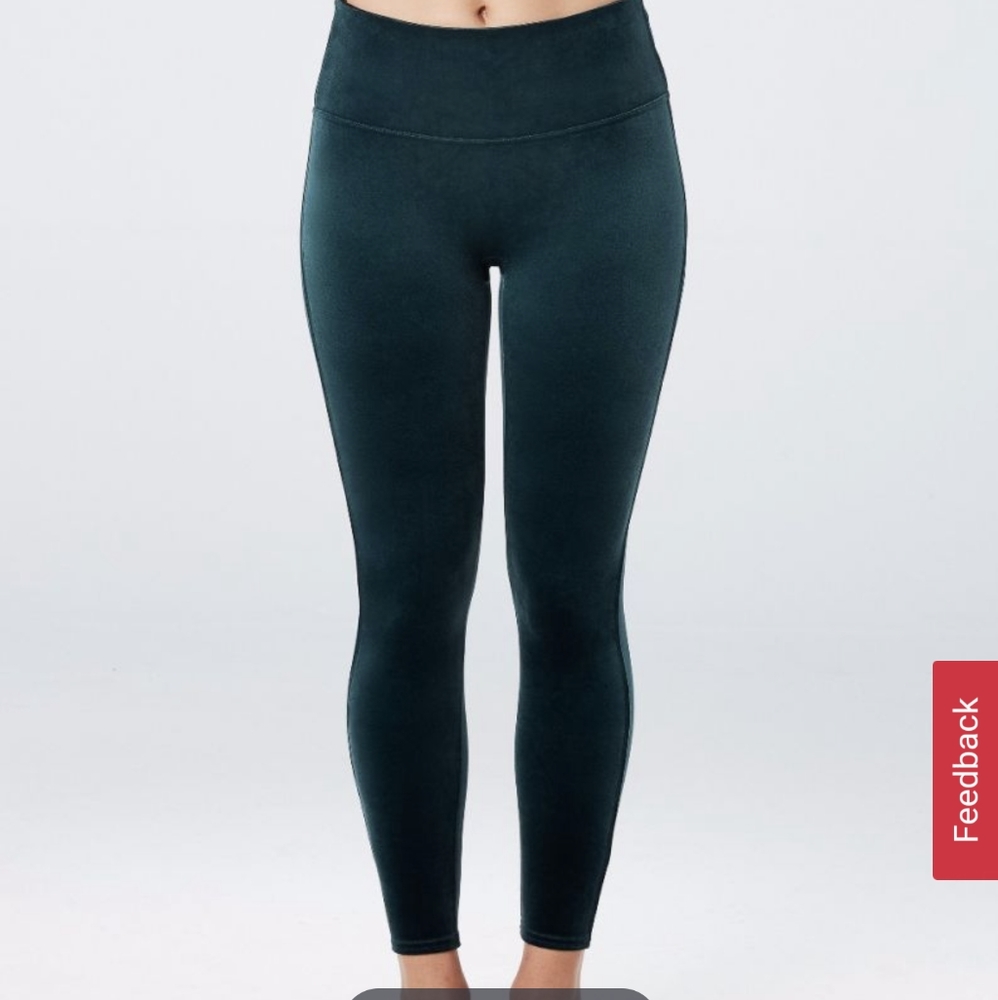 Spanx Velvet Malachite Leggings